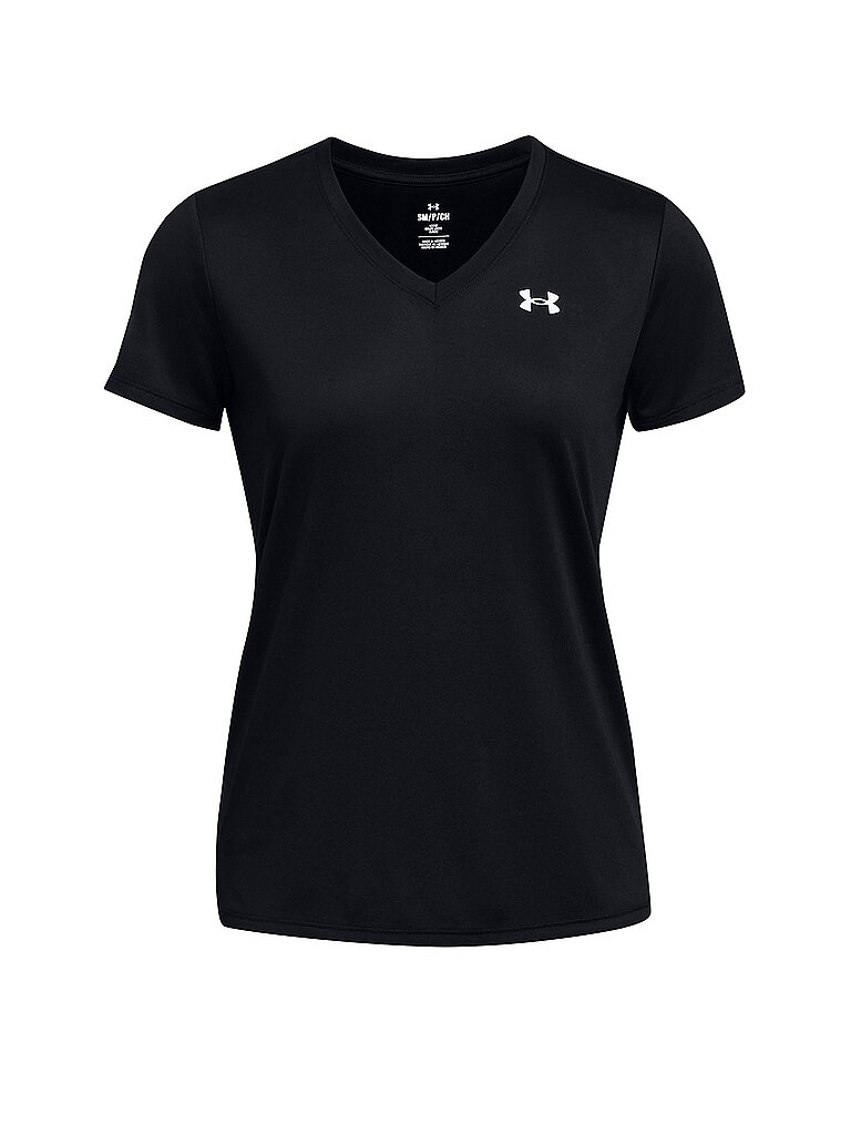 UNDER ARMOUR Damen Fitnessshirt UA Tech V-Neck schwarz | XS